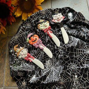 Fitz and Floyd Set of 4 Halloween Canape Knives (NIB)